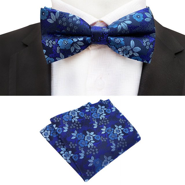 RV Corbata floral para hombre, pañuelo, pajarita y pañuelo de bolsillo azul Sailing Electrónica