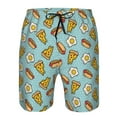 thumbnail image 3 of Logiee Hot Dog Pizza Print Mens Swim Trunks Quick Dry Board Shorts,Breathable Hawaii Beach Shorts Swimwear Bathing Suits-Medium, 3 of 6