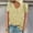 Yellow, variant on ALLLIST Womens Tops Clearance Red V-Neck Short Sleeve Solid T-Shirts Embellished Printed Casual Spring Blouses