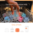 thumbnail image 6 of PopYum  9 oz Anti-Colic Formula Making Baby Bottle 1-Pack - Orange, 6 of 10