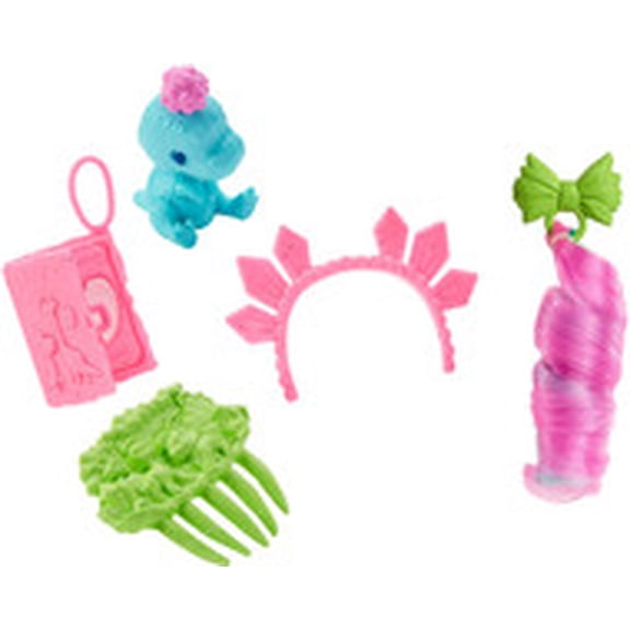 Mattel Cave Club Rockelle Doll Playset with Dinosaur Pet, 6 Pieces