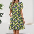 thumbnail image 2 of Blueberries Pattern Sundress Short Sleeve Dress Summer Women Clothes Dress for Women Dresses, 2 of 7