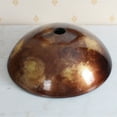 thumbnail image 3 of Elite Hand Painted Opaque Metallic Copper/Bronze on Dark Brown Tempered Glass Bathroom Vessel Sink with Oil Rubbed Bronze Pop-up Drain and Mounting Ring - 1204+P01008ORB, 3 of 6