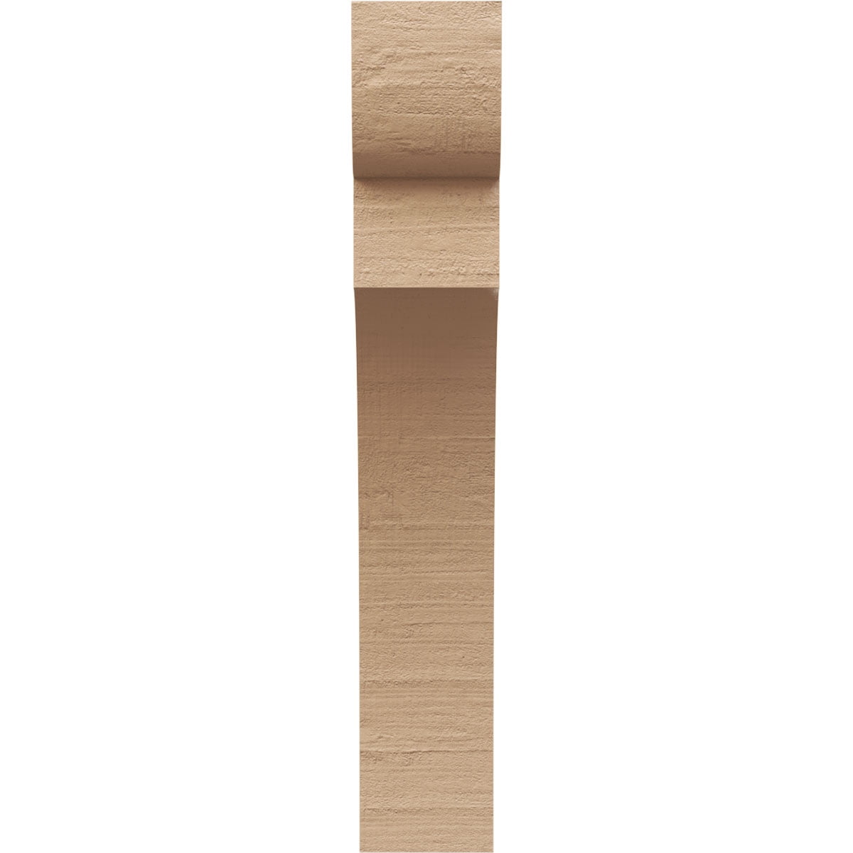 5"W x 10"D x 30"H Thin Yorktown Rough Cedar Woodgrain TimberThane Corbel, Primed Tan