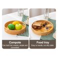 thumbnail image 6 of Versatile Round Bamboo Serving Tray with Handles Durable Storage Solution for Home, Kitchen, and Parties, 6 of 9