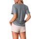 thumbnail image 3 of INSPIRE CHIC Camisetas de pijama para mujeres, camisetas de pijama suaves y cómodas, tops de sueño de cuello en V y manga corta, L Gris, 3 of 5