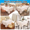 thumbnail image 3 of Rectangle Table Cloth for Elegant Decoration, Linen Style Indoor Outdoor Use Table Covers, 52x70, Faux Linen with Waterproof Vinyl Layer, Versatile for Kitchen Dining Areas, 3 of 7