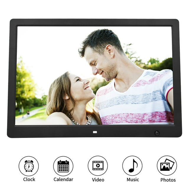 Digital Picture Frame, Digital Photo Picture Frame, Electric Digital Picture Frame High Resolution For Picture Play Video Play Calendar Alarm Clock White,black