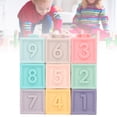 thumbnail image 1 of Atención, 9 Uds., Juguete De Bloques Para Bebés, Bloques De Construcción Apilables Educativos Suaves Y Exprimibles Para Niños Pequeños, 1 of 7