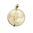thumbnail image 4 of New 14k yellow gold lightning bolt pendant charm gift fine jewelry 0.6g, 4 of 12