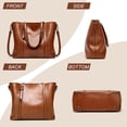 thumbnail image 4 of HONGLONG Shoulder Bags Handbags for Women Large Designer Ladies Bag Purse Leather Tote Bag, Brown, 4 of 9