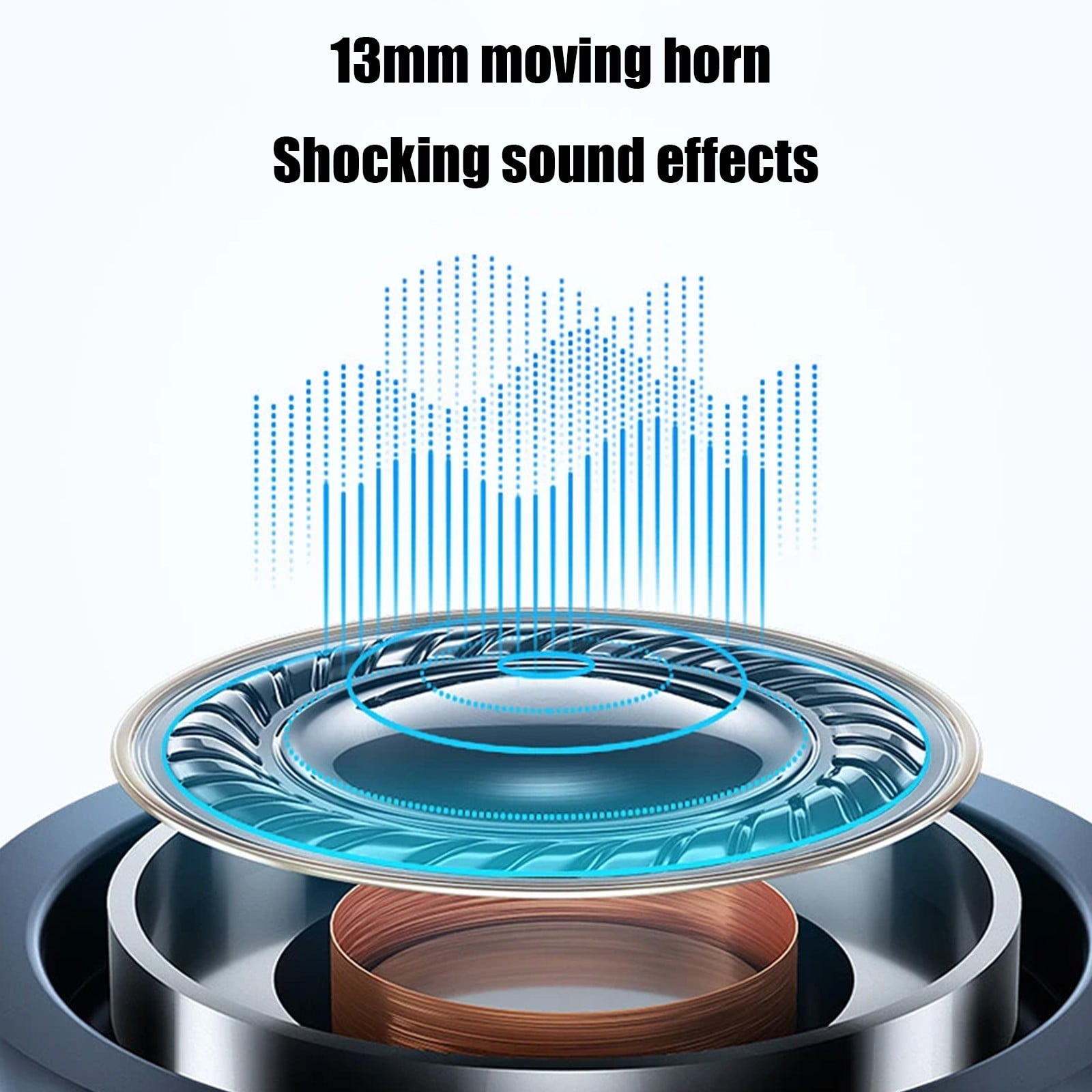 Lunxisen 3 Pcs Clip On Bluetooth Earpiece Bone Conduction LED Display Long Battery Life for Music Calls Workout Running