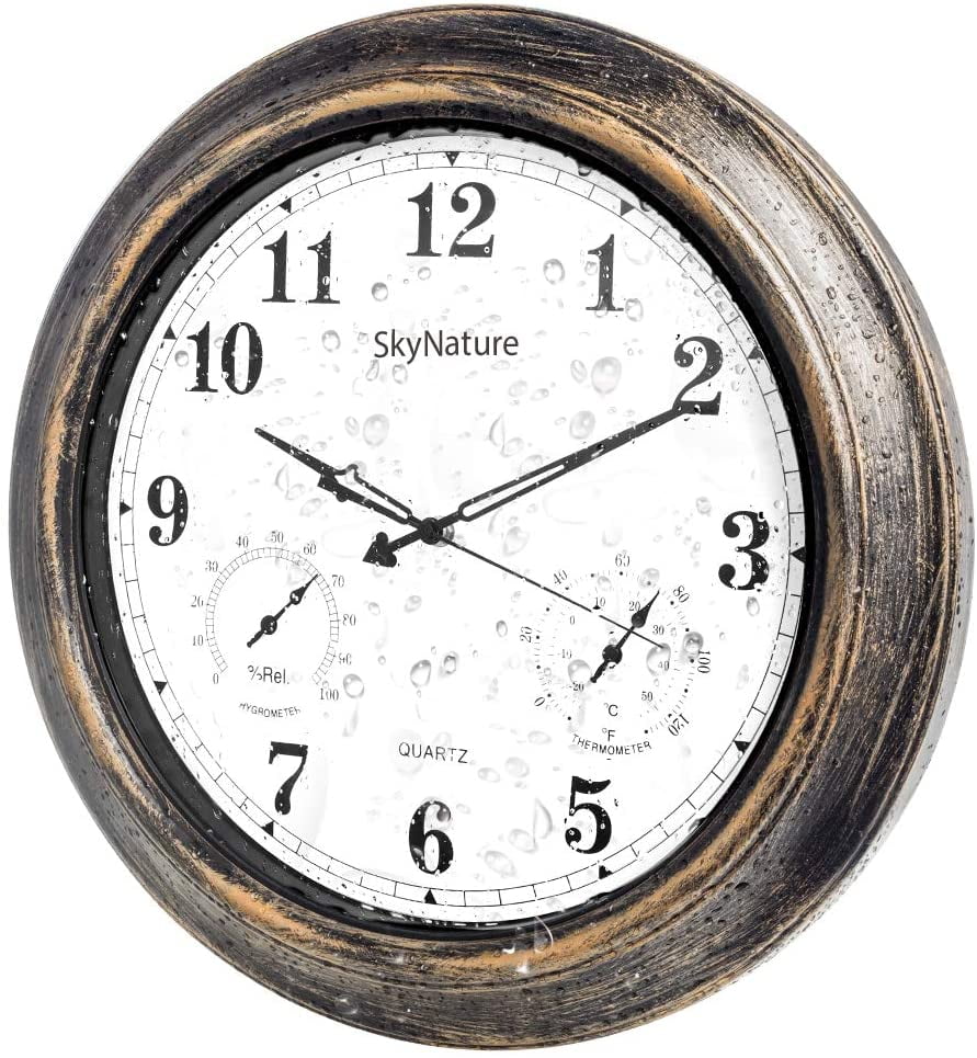 SkyNature Outdoor Clocks Waterproof, 18 Inch Outdoor Clocks for Patio