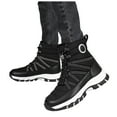 thumbnail image 5 of CAICJ98 Women's Snow Boots Mid-Calf Boots 2025 New Cotton Walking Shoes Waterproof High-top Non-slip Winter Boots Women (Black,Size 7.5), 5 of 7