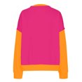 thumbnail image 7 of Colorblock Cotton Sweatshirts Long Sleeve Tops Womens Fall Winter Spring Casual Oversized Crew Neck Pullover (XL, Red), 7 of 7