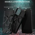 thumbnail image 2 of Funda protectora híbrida Skullcap para Apple Iphone 14, funda de 6,1", silicona de Pvc desmontable, funda para teléfono a prueba de golpes (negro azabache/negro), 2 of 5