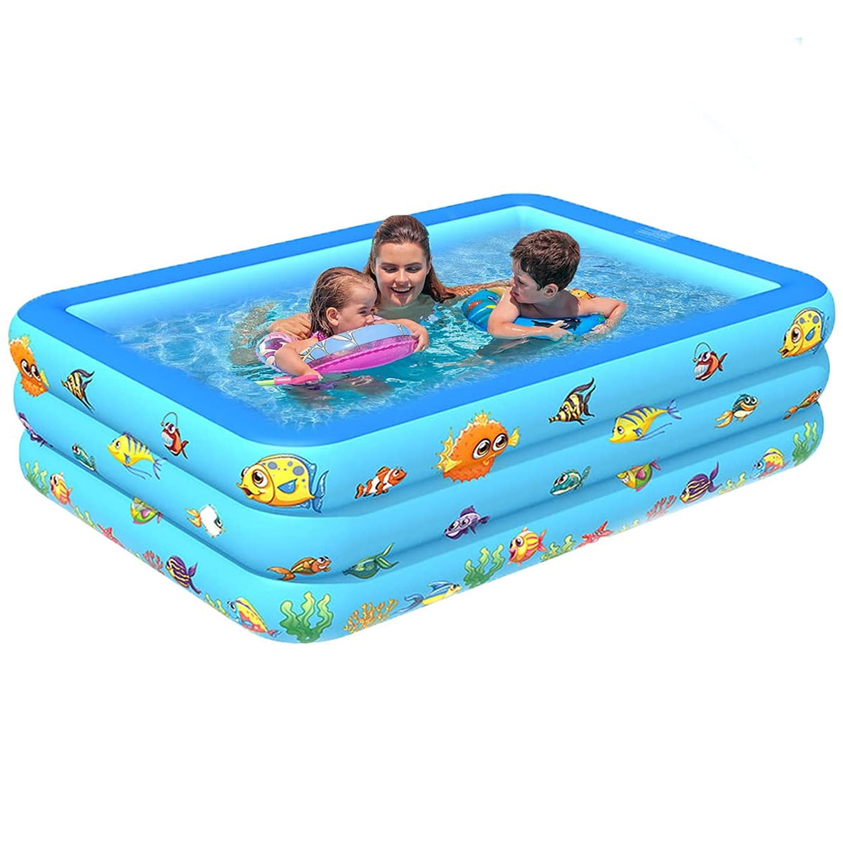Buy Bestgoods Inflatable Swimming Pool Rectangular Kiddie Pool Blow Up