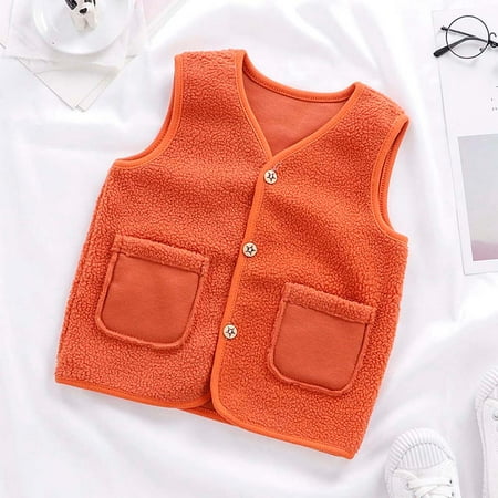 

Christmas Gifts Deals for Days Jovati Baby Clothes Fashion Inner Vest Baby to Toddler Girls Boys Fleece Vests Unisex Warm Hooded Infants Sleeveless Waistcoat Fall Winter Spring On Clearance