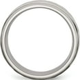 thumbnail image 2 of Titanium Polished And Hammered 8mm Beveled Edge Band (Size 13.5) Made In China tb236-13.5, 2 of 5