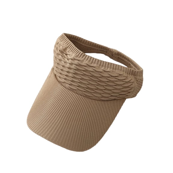 Lumtrix Stretch Knit Sport Visor Hat for Women – Lightweight Breathable Sun Visor for Running, Golf, Tennis, and Outdoor Activities Khaki One Size