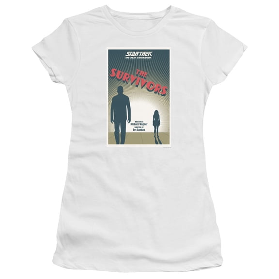Star Trek Tng Season 3 Episode 3 Junior Women's Sheer T-Shirt White