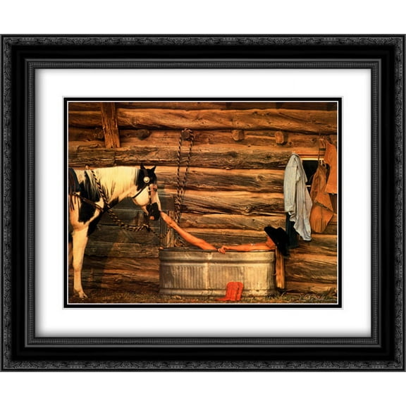 Nose to Toes 2x Matted 24x20 Black Ornate Framed Art Print by David R. Stoecklein