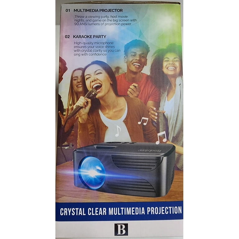 Brookstone All-In-One Home Karaoke Projector Set with Microphone