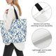 thumbnail image 3 of Balery Vintage Floral Birds Bolsa Tote Estilo Estético con Cremalleras, Bolsa de Hombro, Bolsa de Compras Grande y Plegable, 3 of 8