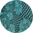 thumbnail image 1 of Ahgly Company Tapis d'Intérieur Lavables en Machine, Ronds, Transitionnels, Verts, 6' Ronds, 1 of 7