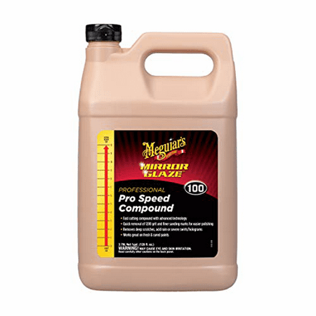 Meguiar?s Mirror Glaze Pro Speed Compound ? Removes Deep Scratches & Severe Swirls ? M10001, 1 gallon
