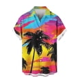 thumbnail image 5 of LEKWK Hawaiian Shirts for Men Beach Button Down Casual Shirts Short Sleeve Collared Lightweight Print Tops Loose Fit Beach Resort Vacation Wear Multicolor XL, 5 of 6