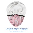 thumbnail image 4 of Shower Caps,Pink Cartoon Unicorn Space Pattern Waterproof Shower Cap for Women 4 Pieces,Double Reusable Hair Cover for Shower PEVA Elastic Stretch Hem, 4 of 7