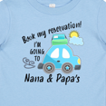 thumbnail image 4 of Inktastic Book My Reservation I'm Going to Nana and Papa's Boys or Girls Baby T-Shirt, 4 of 5