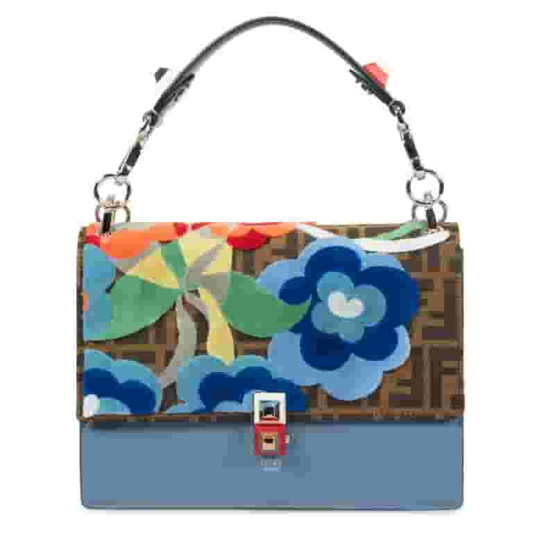ハンドバッグ FENDI PRINTED LEATHER MEDIUM BY THE WAY HANDBAG Fendi Medium Blue Kan I Tapestry Bag - Walmart.com