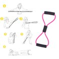 thumbnail image 4 of Figura 8 Bandas elásticas para ejercicios - Brazo Hombro Espalda Entrenamiento Cuerda elástica Mujeres Herramientas de fitness ligeras Jormftte CPB-DE-WX615-5, 4 of 5