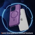 thumbnail image 6 of TECH CIRCLE Magnetic Phone Case for iPhone 16 Pro (2024 Release) 6.3", Compatible with MagSafe, Woven Texture Translucent Back Cover, Shockprooof Protective Lightweight Slim Case, Purple, 6 of 9