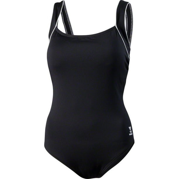 Controlfit Women's Swimsuit, Solid: Black, Size 16 (Waist 33.5- 34.5 ...
