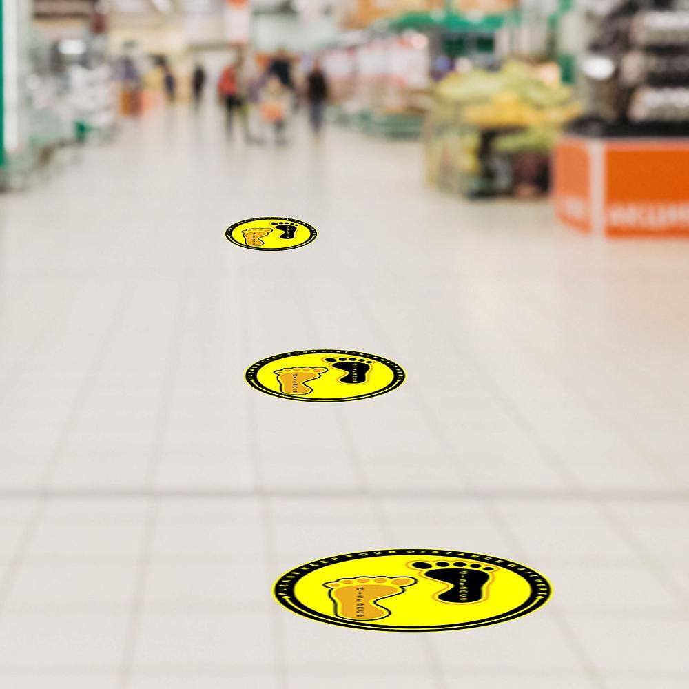 Social Distancing – Red In Only Arrow – Anti-slip Floor Sticker – Packs - Foto 11