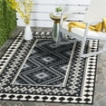 thumbnail image 4 of SAFAVIEH Veranda Magna Southwestern Indoor/Outdoor Area Rug, 5'3" x 5'3" Square, Black/Cream, 4 of 8