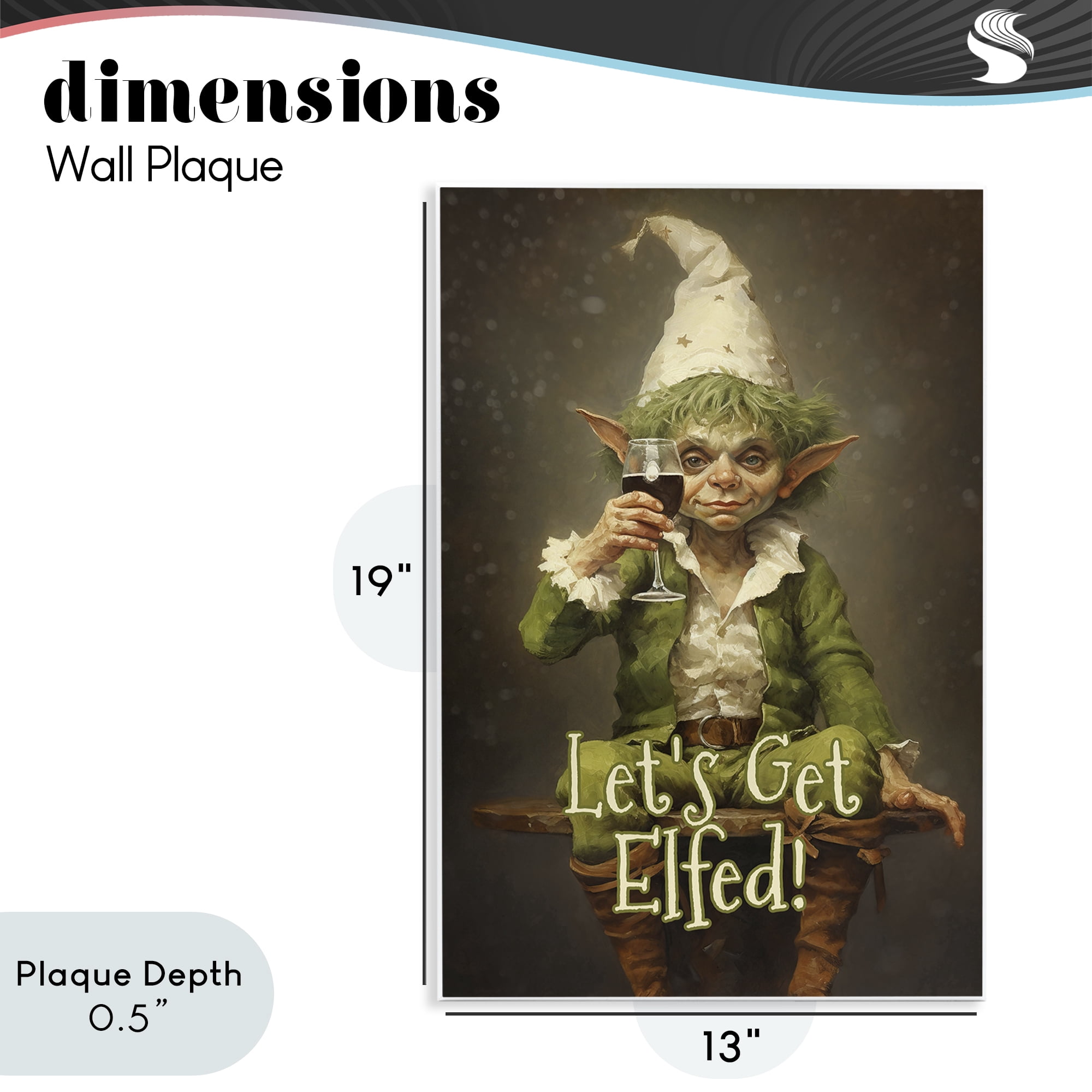 Stupell Industries Let's Get Elfed Wall Plaque Art, design by Tina LeCour
