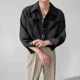 thumbnail image 5 of Camisas para hombre a rayas con bolsillo Camisas sociales lisas para hombre Diseñador casual Ropa popular coreana Tops originales regulares Normal Xxl, 5 of 5