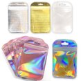 thumbnail image 2 of 50pcs Thicken Self Sealing OPP Bags Transparent Plastic Storage Pouch with Hang Hole for Jewelry Retail Display Packaging White pearl 6x13cm(IN5x10cm), 2 of 6