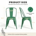 thumbnail image 6 of Vineego Metal Dining Indoor-Outdoor Use Waterproof Folding & Stacking Chairs, Green (+ Set of 4), 6 of 6