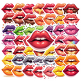 thumbnail image 2 of LUUFILx 50pcs Dripping Chocolate Cartoon Lips Stickers Holiday Emoji Decals Scrapbook Phone Guitar Water Bottle Laptop Artistic Decor, 2 of 8