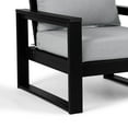 thumbnail image 6 of WestinTrends Montara Outdoor Modern HDPE Patio Club Chair with Waterproof Deep Seat Cushions (Set of 2), Black/Light Gray, 6 of 15