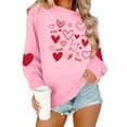 thumbnail image 4 of Ounisa Womens Valentines Sweatshirt Funny Love Heart Long Raglan Sleeve Graphic Shirt Casual Pullover Top, 4 of 8