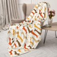thumbnail image 3 of Rateoe Dachshund Pattern Flannel Throw Blanket, Ultra-soft Blanket for Bed, Couch, Car, Hypoallergenic Anti-pilling blanket-60"x50"(Vertical), 3 of 6