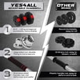thumbnail image 2 of Yes4All Adjustable Dumbbell Set w/ Connector, Hexagon Plates, and Lock Collars, 44 Pounds, 2 of 7