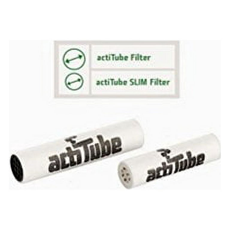 actiTube - activated CHARCOAL slim filters for rolling - 1 box = 50 filters  