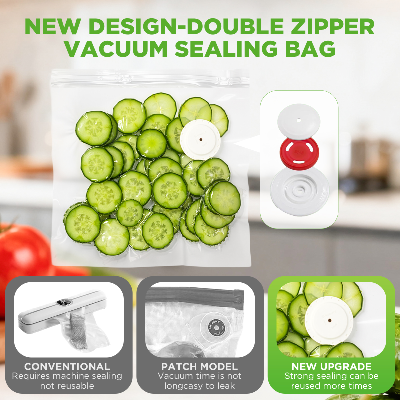 Handheld Vacuum Sealer with 30 Reusable Bags photo 7